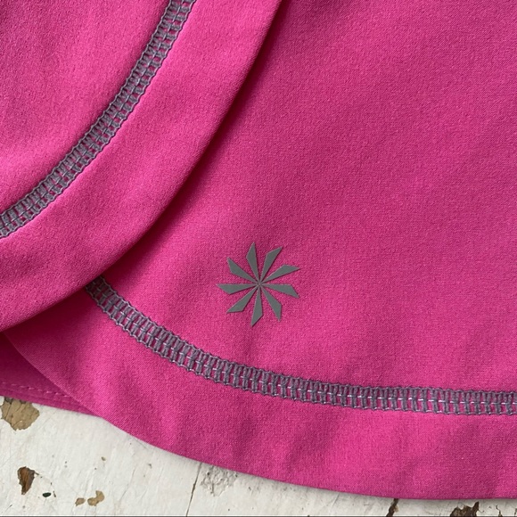 Athleta Pink Stability Running Shorts Size XL - Picture 6 of 13